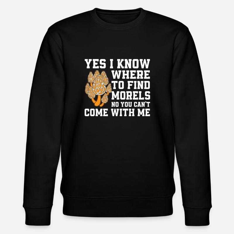 Morels Mushroom Picker - Stanley/Stella CHANGER Unisex Organic Sweatshirt - black