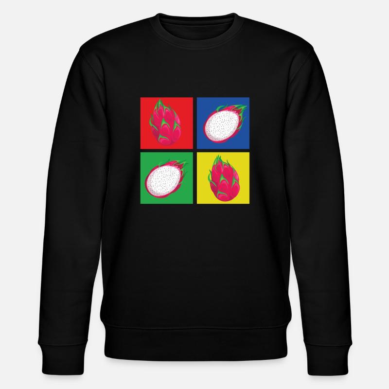 Drachenfrucht T-Shirt - Stanley/Stella Unisex Bio-Sweatshirt CHANGER  - Schwarz