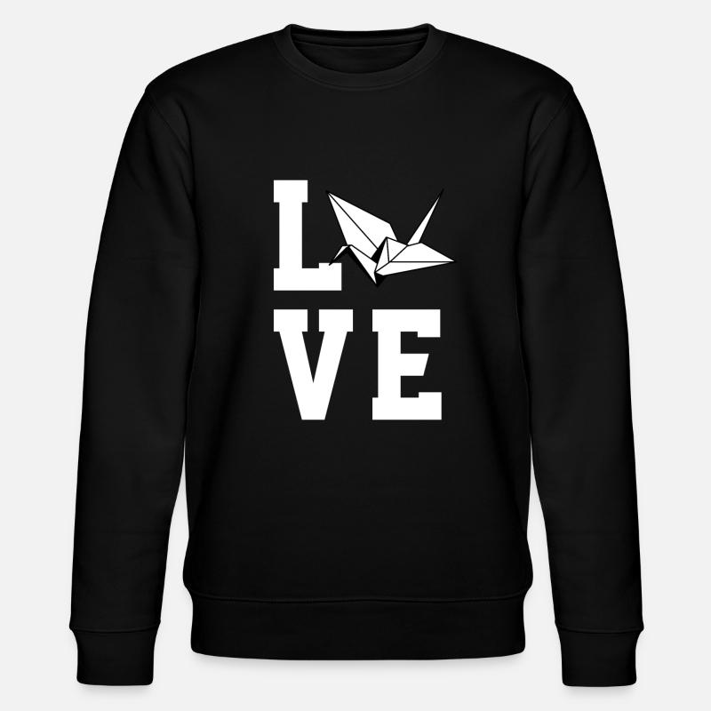 Liebe Origami - Stanley/Stella Unisex Bio-Sweatshirt CHANGER - Schwarz
