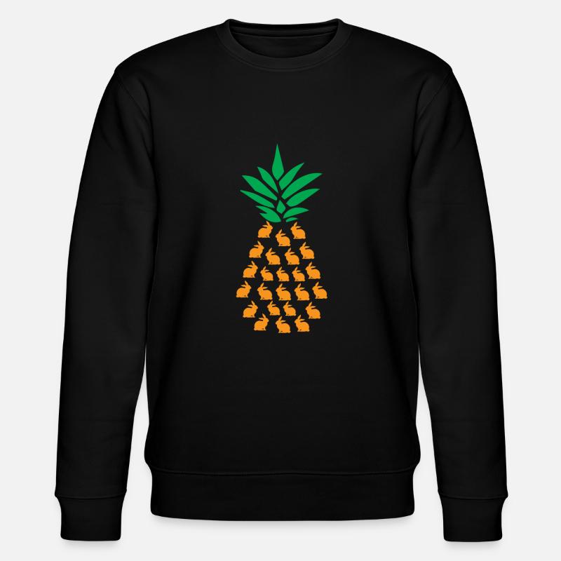Ananas Häschen - Stanley/Stella Unisex Bio-Sweatshirt CHANGER  - Schwarz