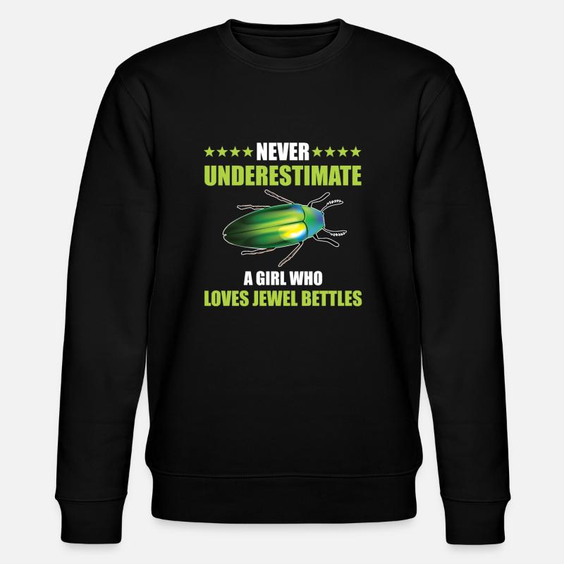 Prachtkäfer Liebhaberin Mädchen - Stanley/Stella Unisex Bio-Sweatshirt CHANGER - Schwarz