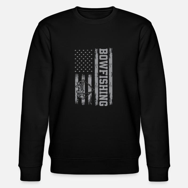 Bogenfischen Amerika - Stanley/Stella Unisex Bio-Sweatshirt CHANGER  - Schwarz
