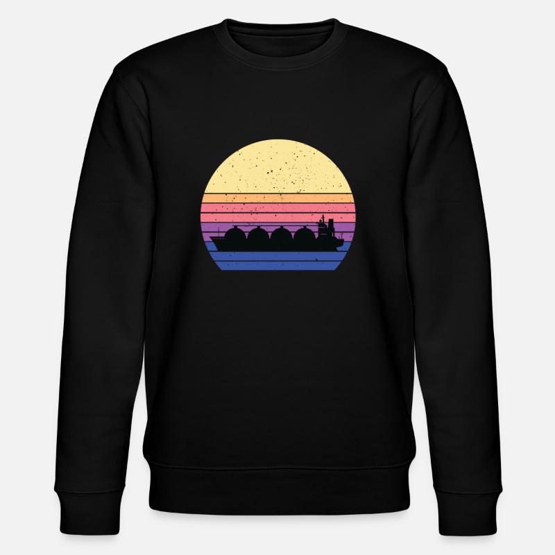 Retro LNG Tankschiff - Stanley/Stella Unisex Bio-Sweatshirt CHANGER  - Schwarz