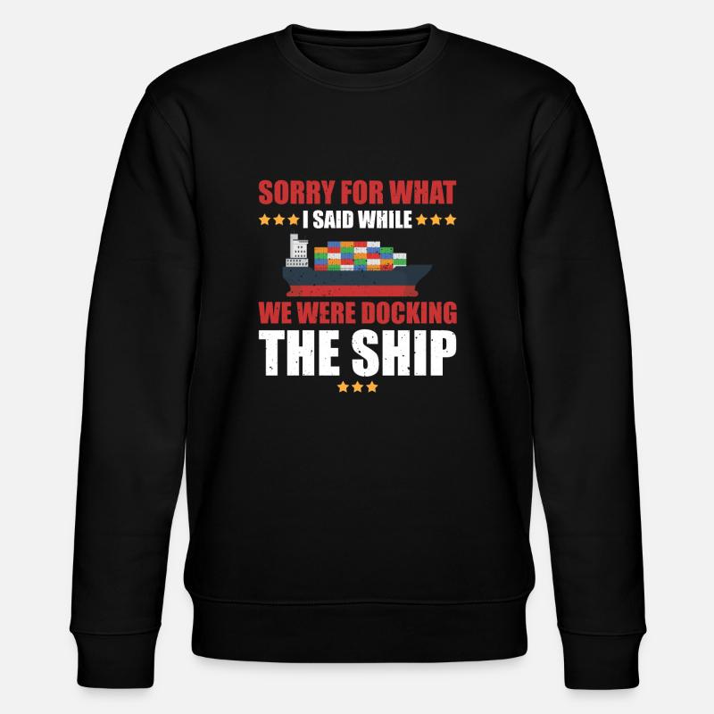 Containerschiff Geschenk - Stanley/Stella Unisex Bio-Sweatshirt CHANGER  - Schwarz