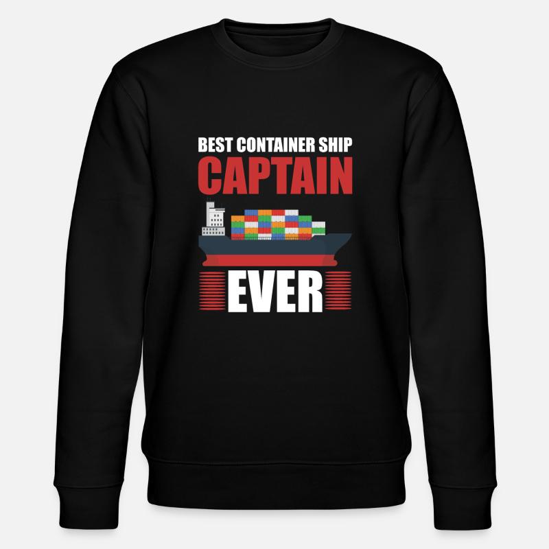 Bester Containerschiff Kapitän - Stanley/Stella Unisex Bio-Sweatshirt CHANGER  - Schwarz