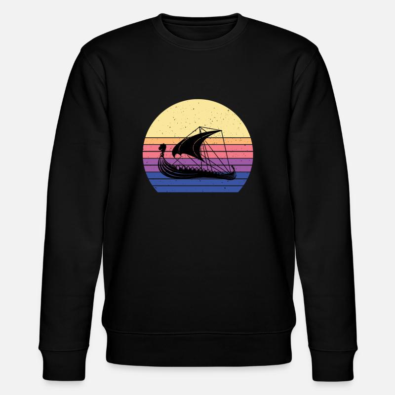 Wikingerschiff - Stanley/Stella Unisex Bio-Sweatshirt CHANGER  - Schwarz