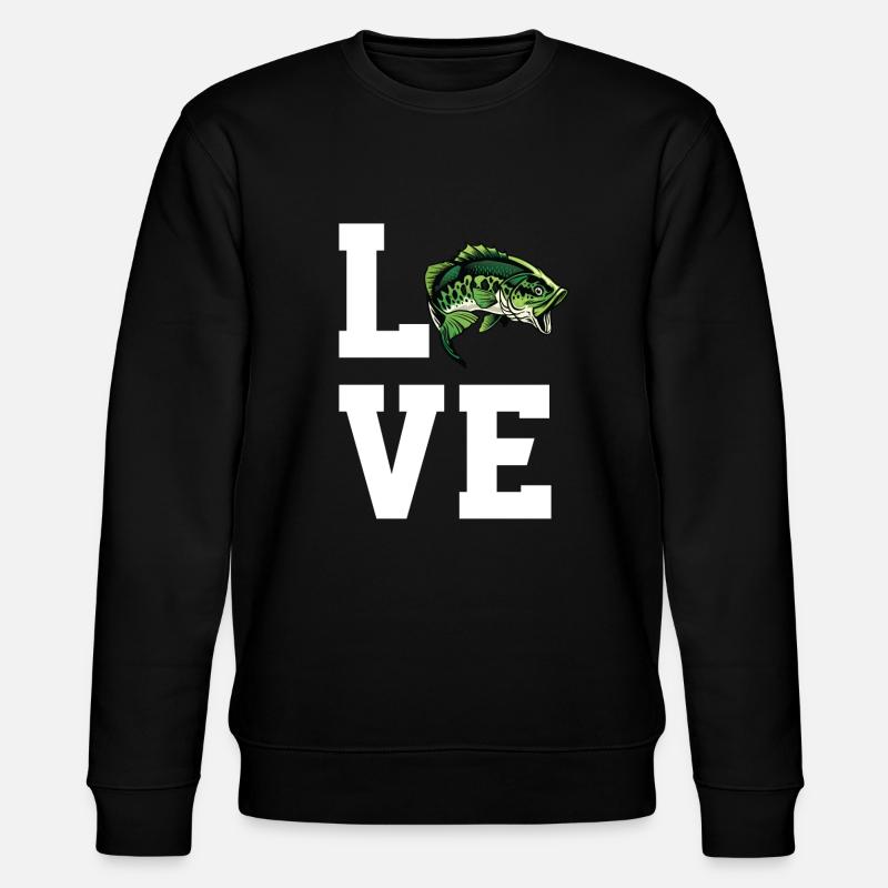 Liebe Barschfischen - Stanley/Stella Unisex Bio-Sweatshirt CHANGER  - Schwarz