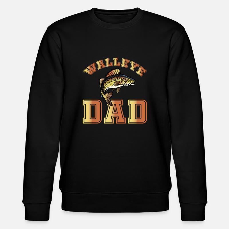 Funny Walleye father - Stanley/Stella CHANGER Unisex Organic Sweatshirt - black