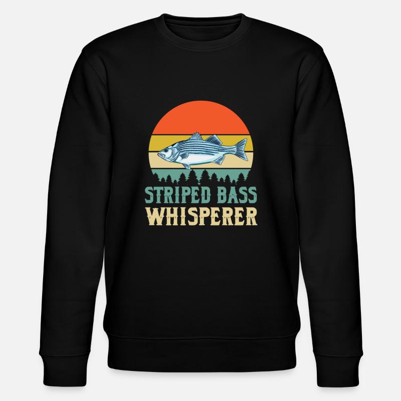 Striped Perch Whisperer - Stanley/Stella CHANGER Unisex Organic Sweatshirt - black