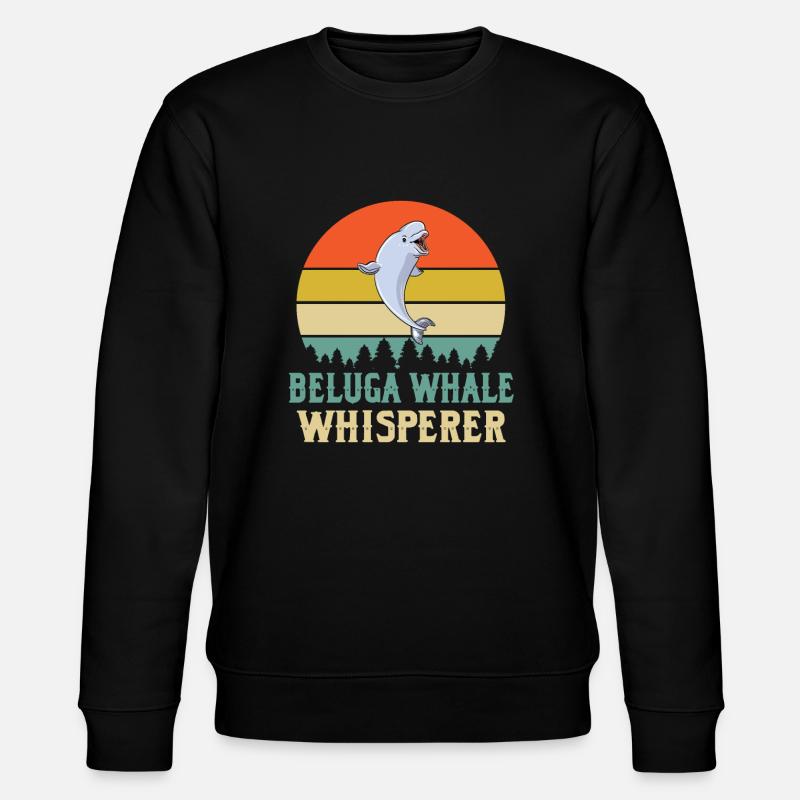 Beluga Flüsterer - Stanley/Stella Unisex Bio-Sweatshirt CHANGER  - Schwarz
