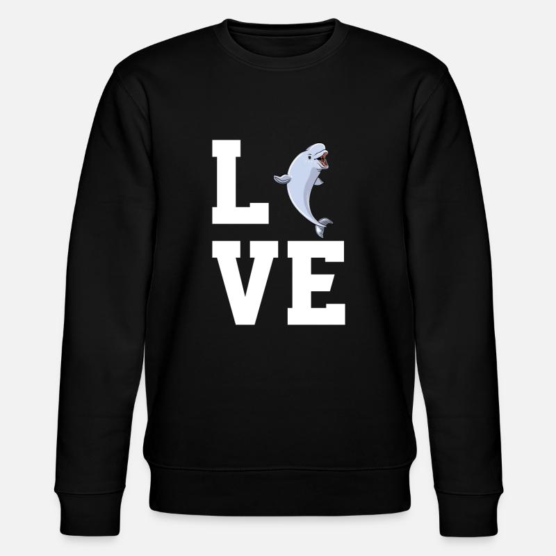Beluga Wal Liebhaber - Stanley/Stella Unisex Bio-Sweatshirt CHANGER  - Schwarz