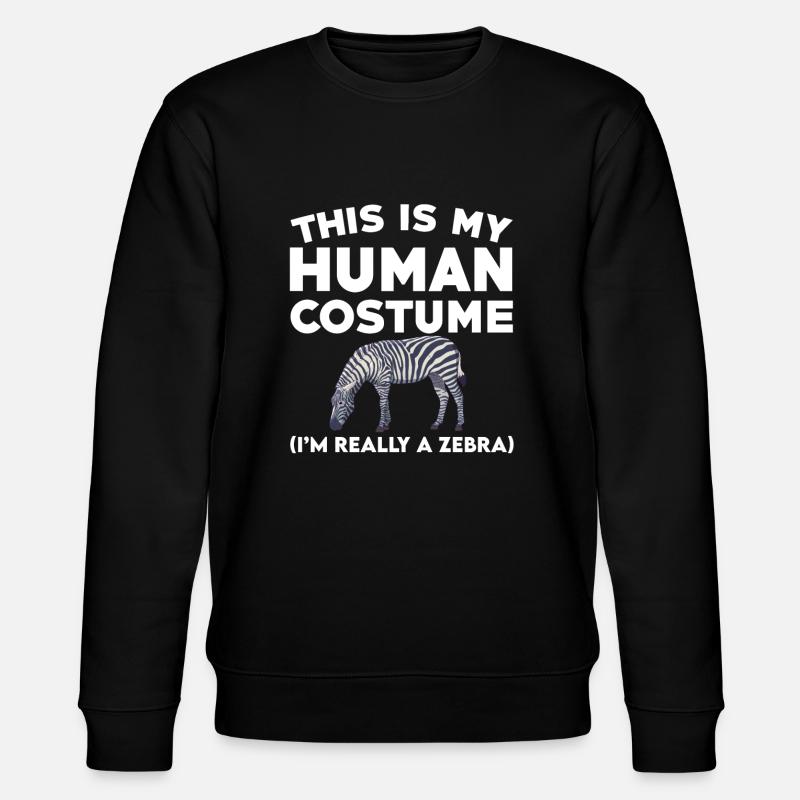 Zebra Spruch - Stanley/Stella Unisex Bio-Sweatshirt CHANGER  - Schwarz