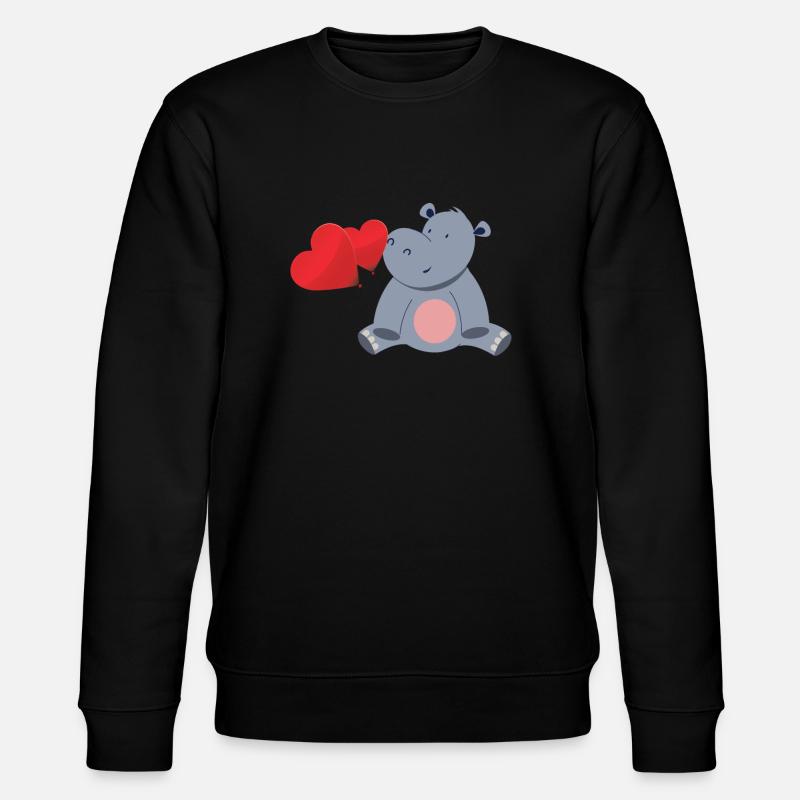 Hippopotame doux - Sweat bio CHANGER Stanley/Stella Unisexe - noir