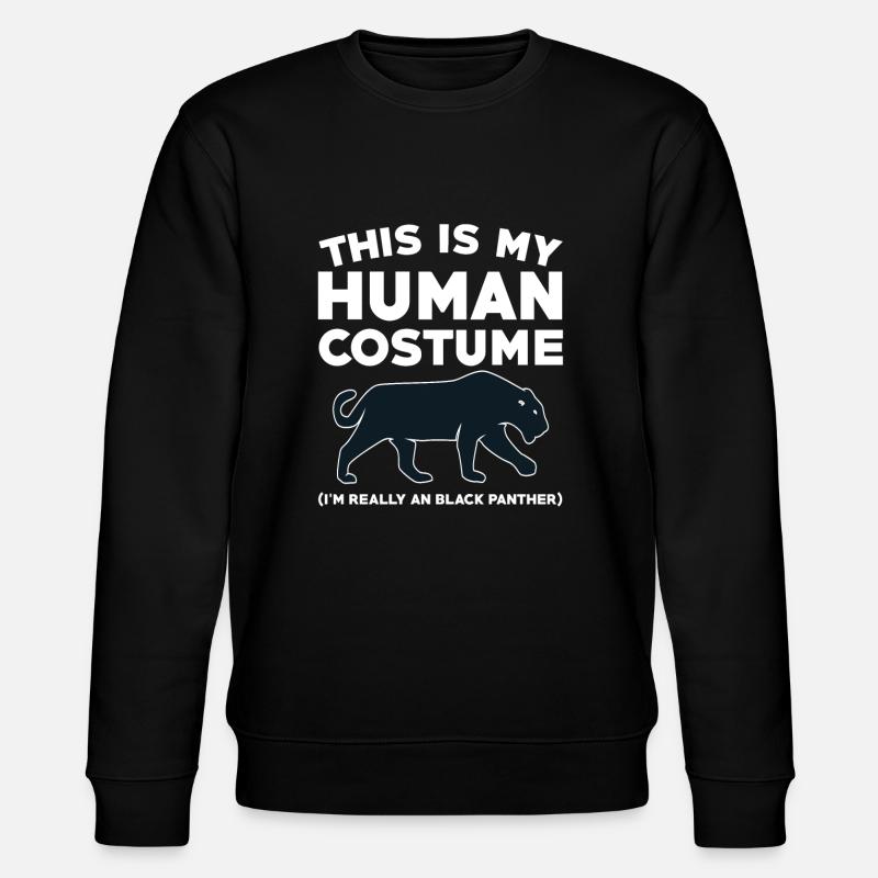 Schwarzer Panther Kostüm - Stanley/Stella Unisex Bio-Sweatshirt CHANGER  - Schwarz