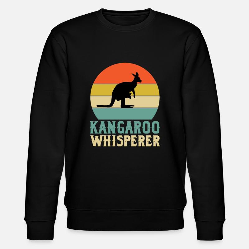 Kangaroo Whisperer - Stanley/Stella CHANGER Unisex Organic Sweatshirt - black