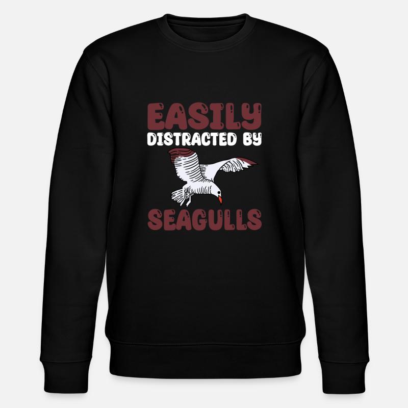 Facilement distrait par les mouettes - Sweat bio CHANGER Stanley/Stella Unisexe - noir