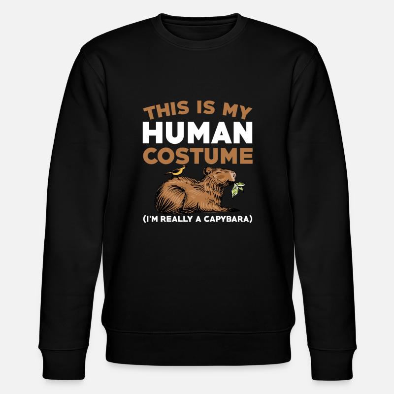 Capybara Costume Humain - Sweat bio CHANGER Stanley/Stella Unisexe - noir