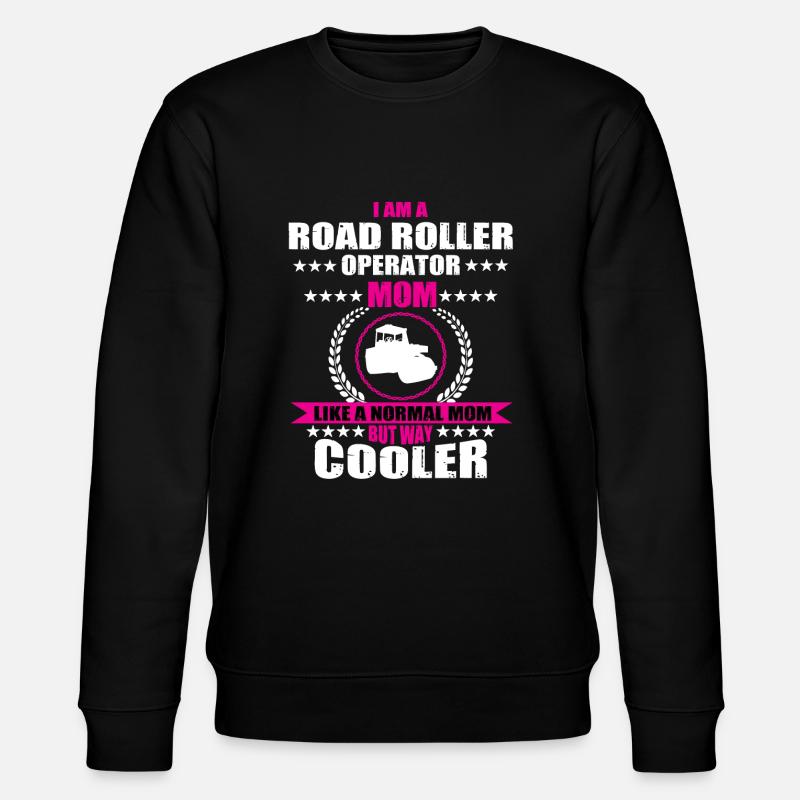 Rollers Mama Road Construction - Stanley/Stella CHANGER Unisex Organic Sweatshirt - black