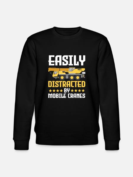 Funny mobile crane operator - Stanley/Stella CHANGER Unisex Organic Sweatshirt - black