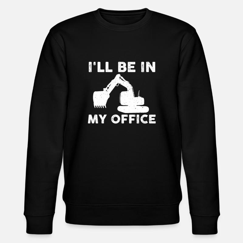 Fun excavator design - Stanley/Stella CHANGER Unisex Organic Sweatshirt - black