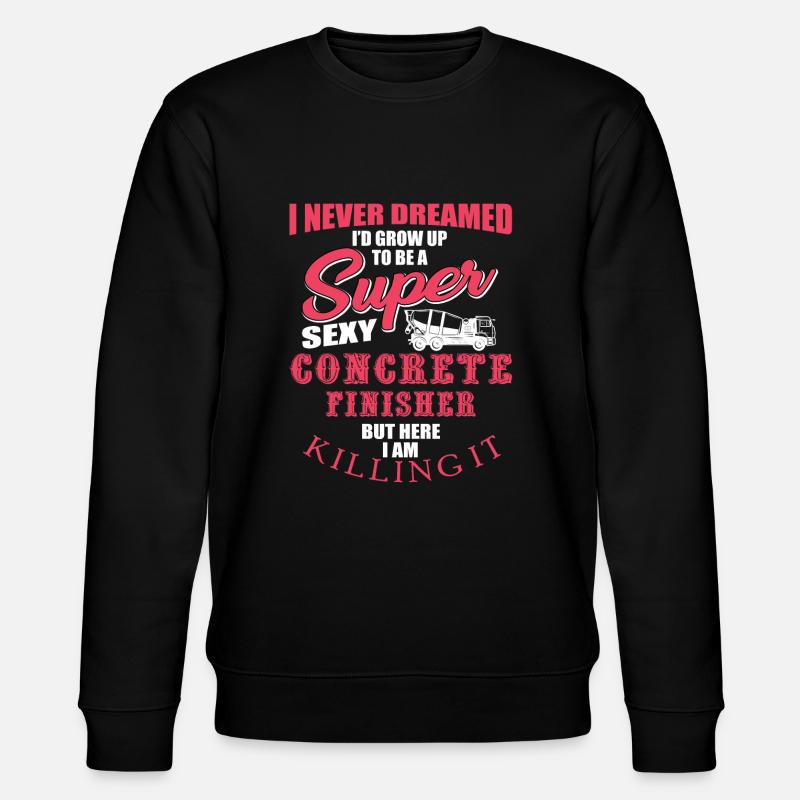 Funny Concrete Paver Gift - Stanley/Stella CHANGER Unisex Organic Sweatshirt - black