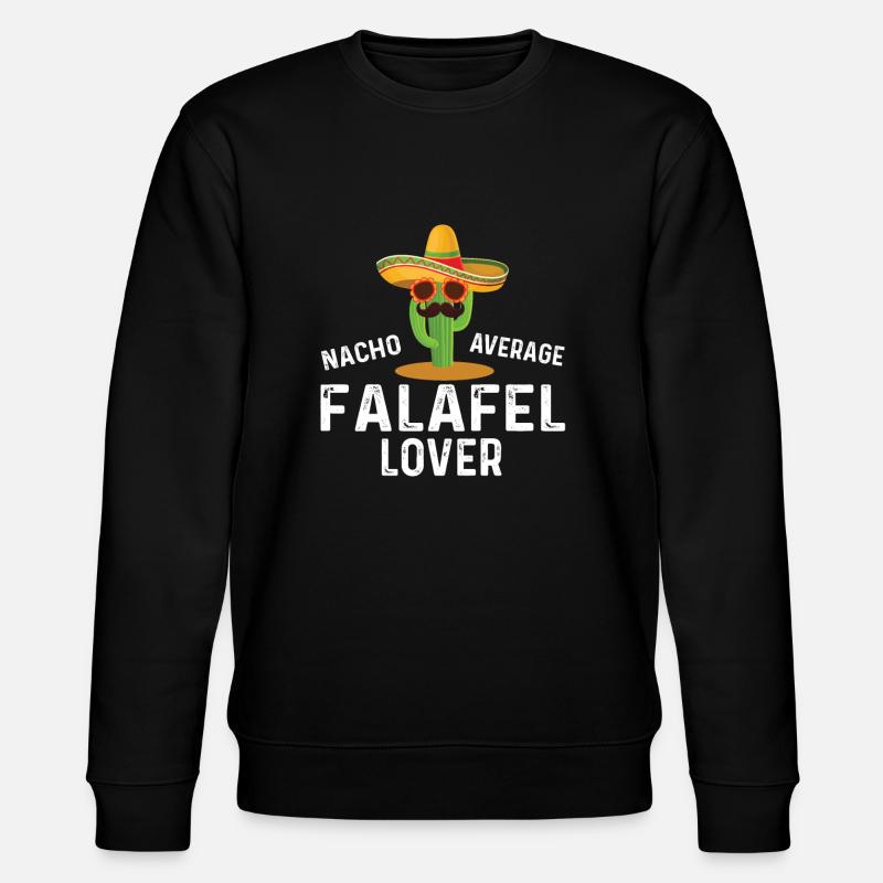 Nacho Average Falafel Lover - Stanley/Stella CHANGER Unisex Organic Sweatshirt - black