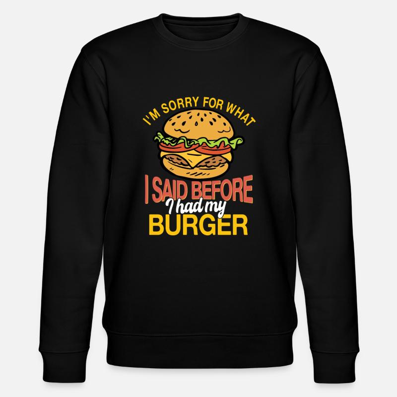 Burger - Stanley/Stella Unisex Bio-Sweatshirt CHANGER  - Schwarz