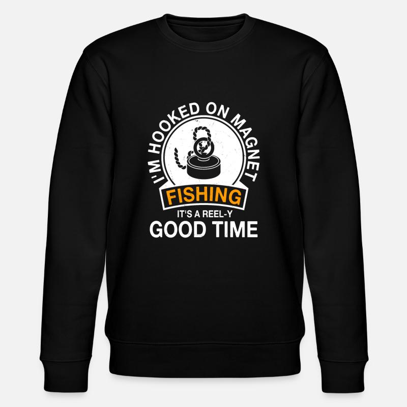 Magnet Fischer Geschenk. - Stanley/Stella Unisex Bio-Sweatshirt CHANGER  - Schwarz