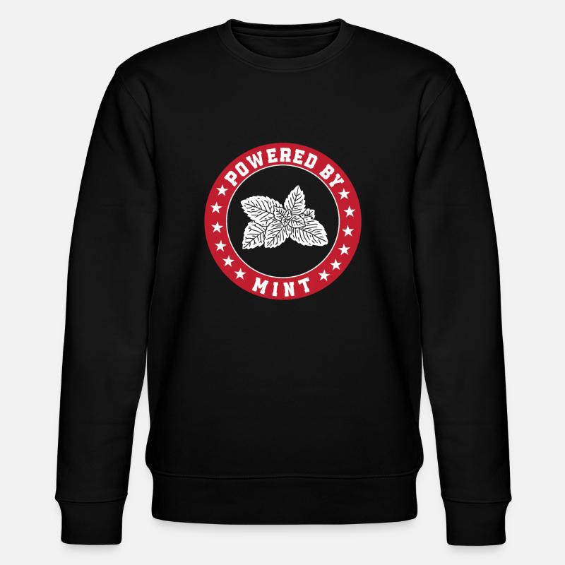 Cool Mint Lover Design - Stanley/Stella CHANGER Unisex Organic Sweatshirt - black