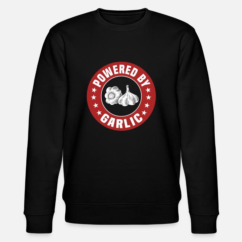 Powered by garlic - Stanley/Stella CHANGER Unisex Organic Sweatshirt - black