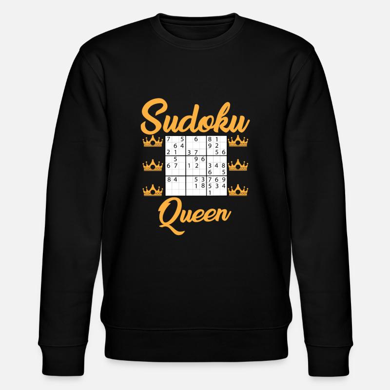 Sudoku Queen - Stanley/Stella CHANGER Unisex Organic Sweatshirt - black