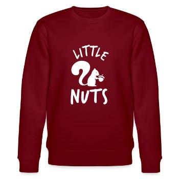Eichhörnchen Little Nuts - Stanley/Stella Unisex Bio-Sweatshirt CHANGER  - Burgunderrot - Vorne - Nik (191cm) & Marisol (170cm)
