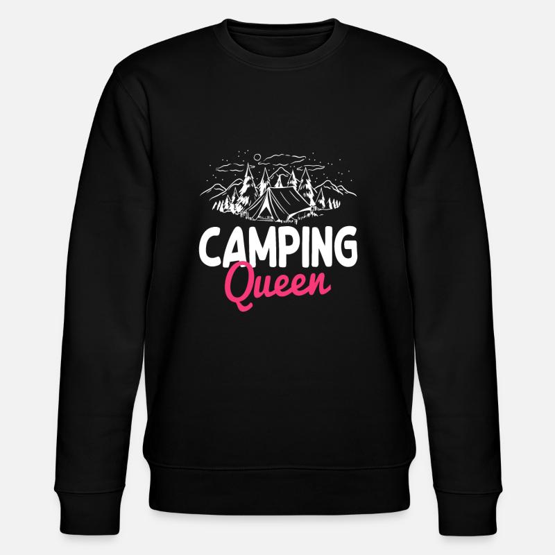 Fun Camping Queen - Stanley/Stella CHANGER Unisex Organic Sweatshirt - black