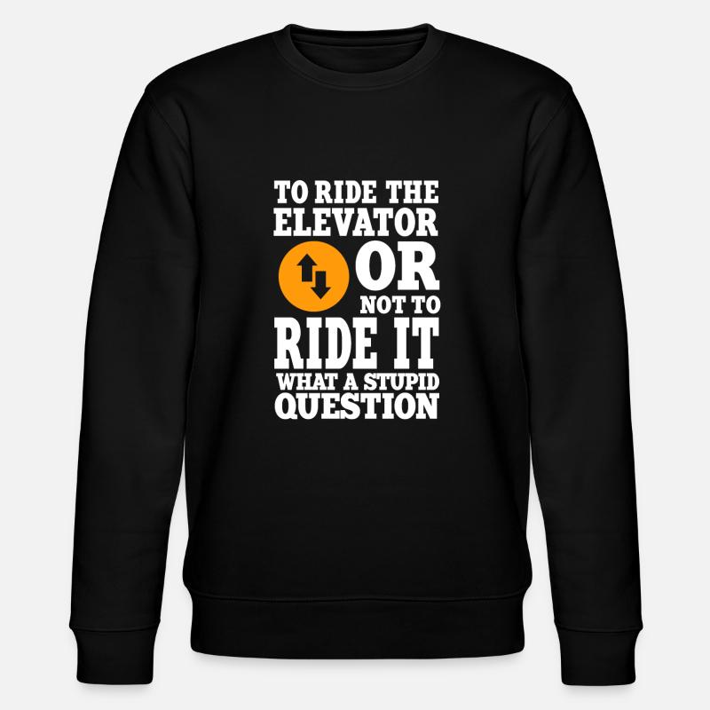 Fahrstuhl Geschenk - Stanley/Stella Unisex Bio-Sweatshirt CHANGER  - Schwarz