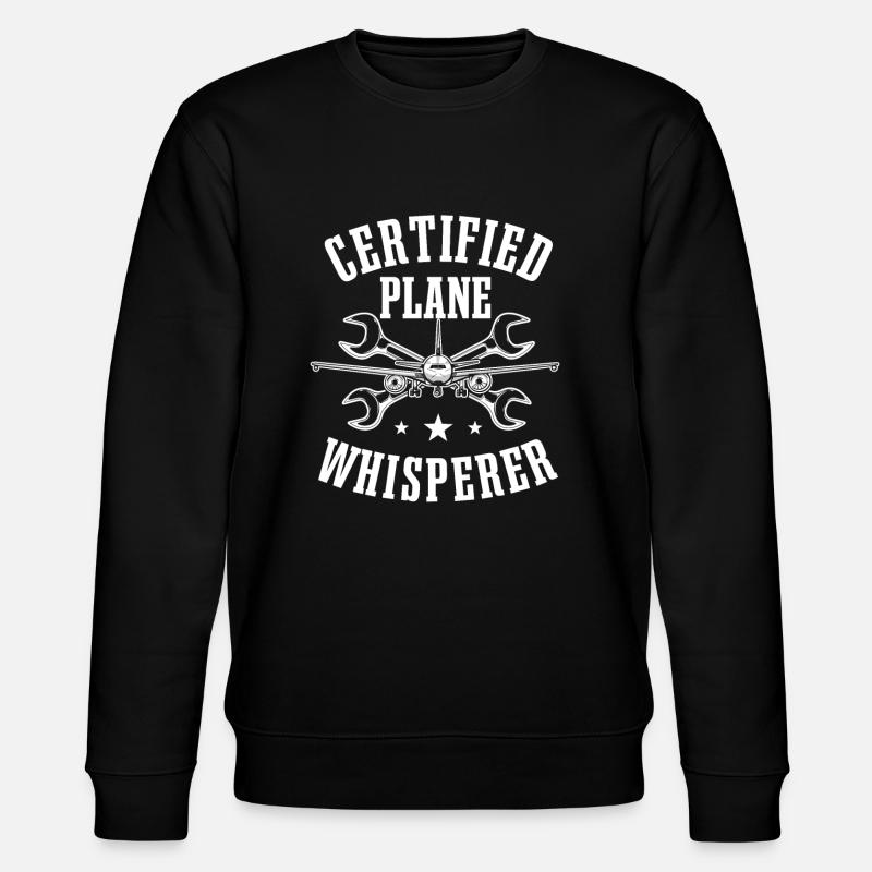 Lustiger Flugzeugmechaniker Spruch - Stanley/Stella Unisex Bio-Sweatshirt CHANGER  - Schwarz