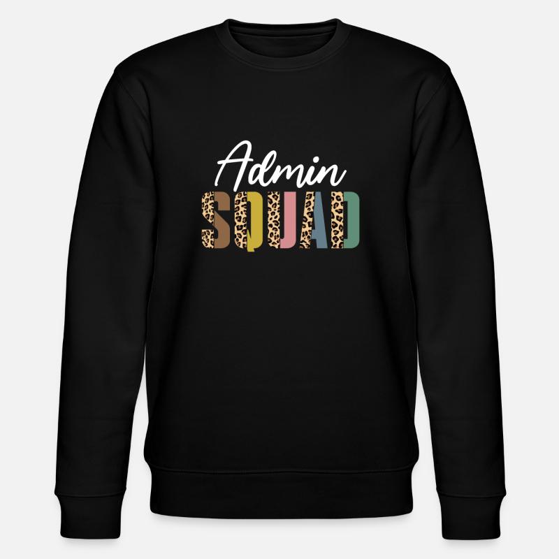 Admin squad leopard print - Stanley/Stella CHANGER Unisex Organic Sweatshirt - black