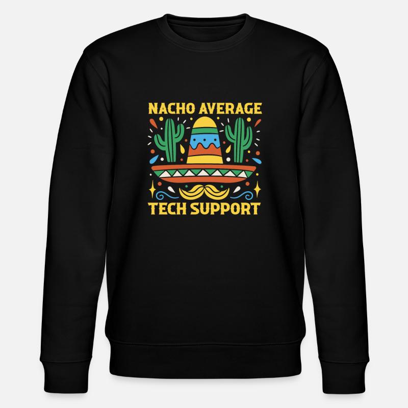 Nacho Durchschnittlicher Technischer Support - Stanley/Stella Unisex Bio-Sweatshirt CHANGER  - Schwarz