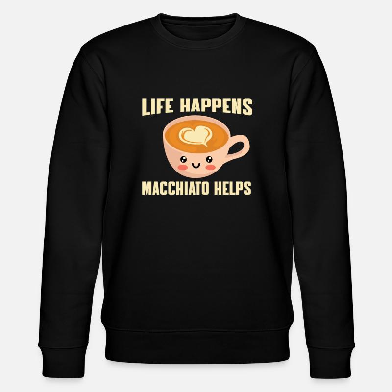 Great Macchiato Coffee Lover - Stanley/Stella CHANGER Unisex Organic Sweatshirt - black