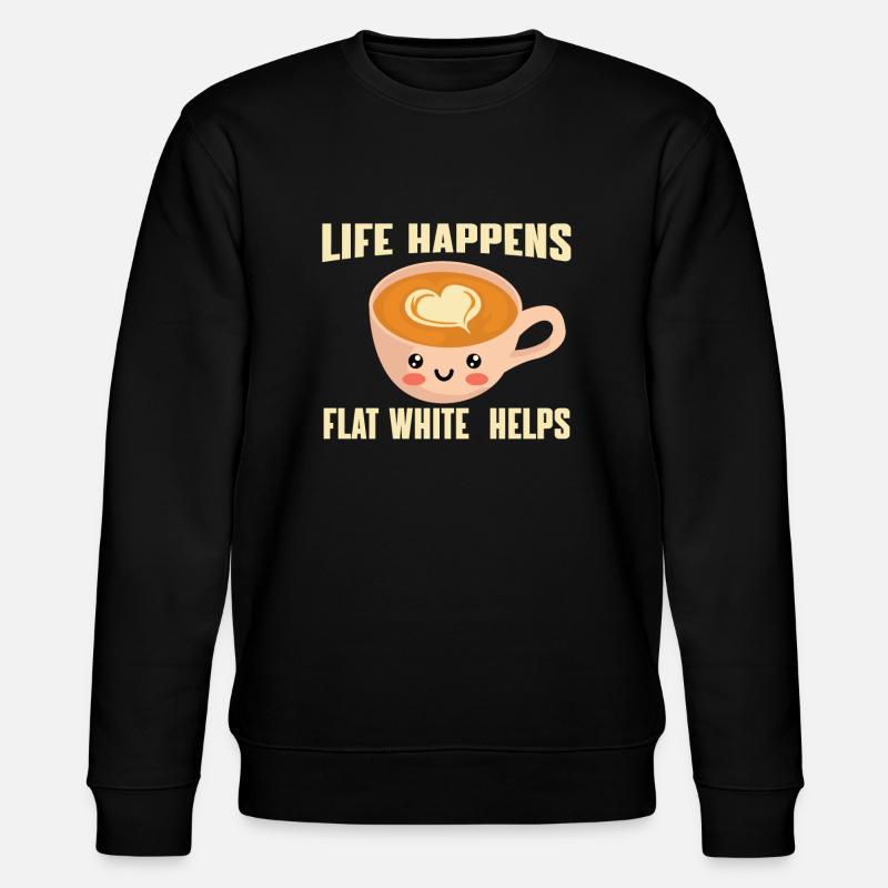Flat White - Stanley/Stella Unisex Bio-Sweatshirt CHANGER  - Schwarz