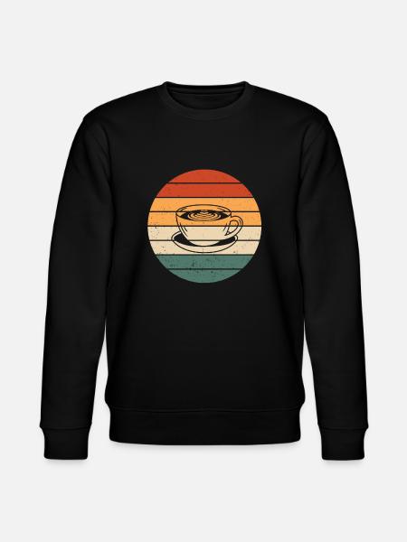 Retro Cappuccino Mug - Stanley/Stella CHANGER Unisex Organic Sweatshirt - black