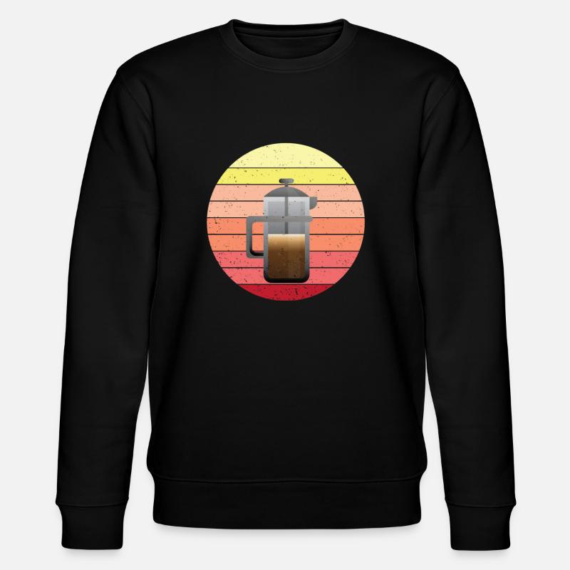 Französische Kaffeepresse - Stanley/Stella Unisex Bio-Sweatshirt CHANGER  - Schwarz