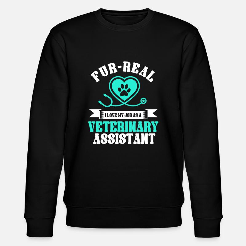 Veterinarian assistant saying - Stanley/Stella CHANGER Unisex Organic Sweatshirt - black