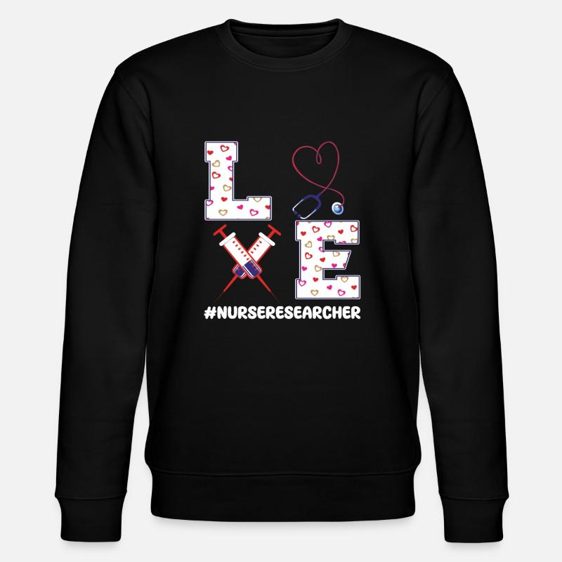 Nursing scientist Valentine's Day - Stanley/Stella CHANGER Unisex Organic Sweatshirt - black