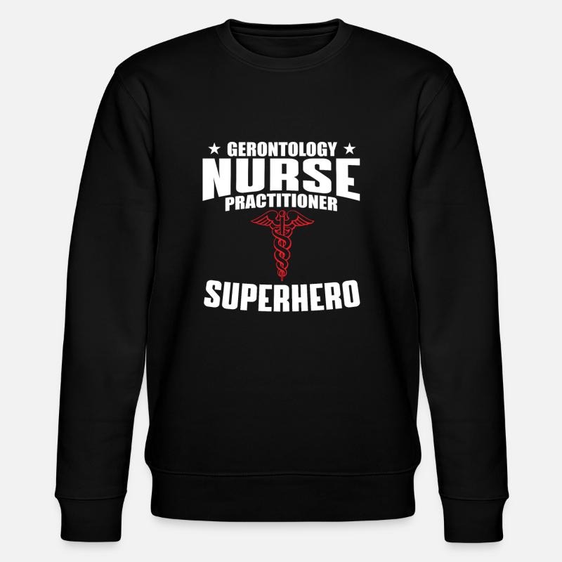 Gerontologie Krankenschwester Praktiker Superheld - Stanley/Stella Unisex Bio-Sweatshirt CHANGER  - Schwarz