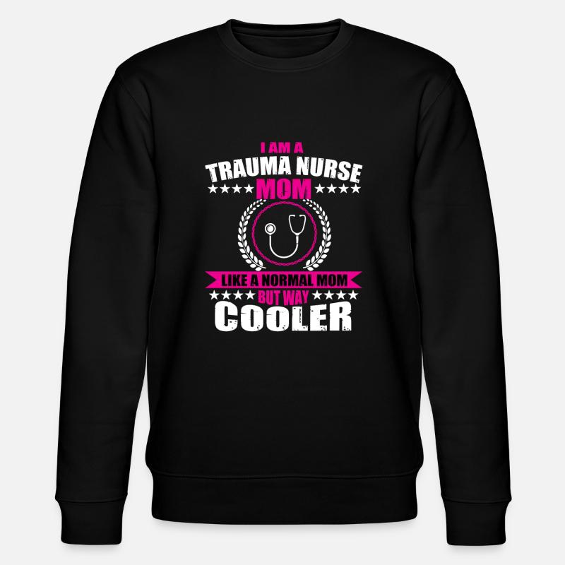 Lustiges Trauma Krankenschwester Mama Shirt - Stanley/Stella Unisex Bio-Sweatshirt CHANGER  - Schwarz
