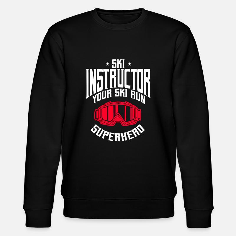 Funny Ski Instructor Gift - Stanley/Stella CHANGER Unisex Organic Sweatshirt - black