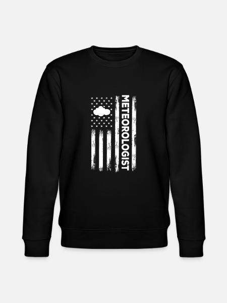 USA flag meteorolog Amerika vejr observatør - Stanley/Stella økologisk unisex-sweatshirt CHANGER  - sort