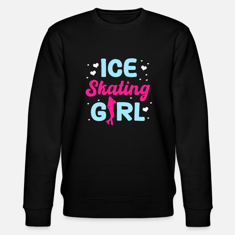 Schlittschuh Mädchen Design - Stanley/Stella Unisex Bio-Sweatshirt CHANGER  - Schwarz