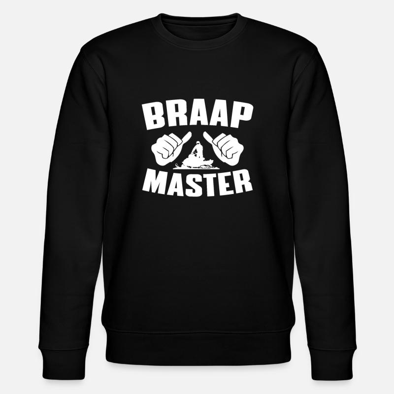 Braap Master Snowmobiler - Stanley/Stella CHANGER Unisex Organic Sweatshirt - black