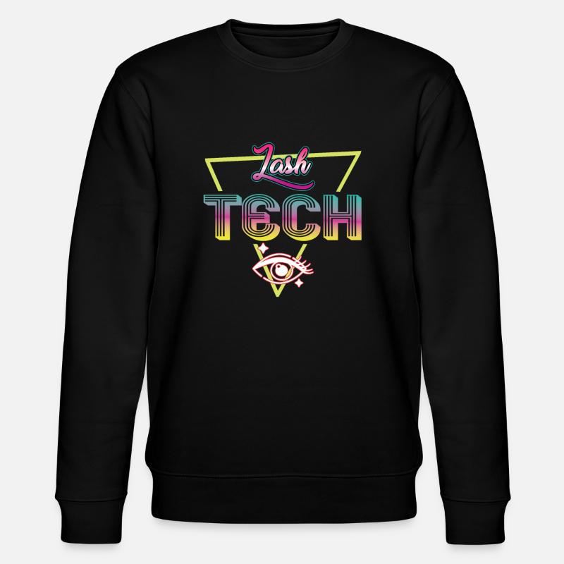 80s Lash Tech Retro Outfit - Stanley/Stella CHANGER Unisex Organic Sweatshirt - black